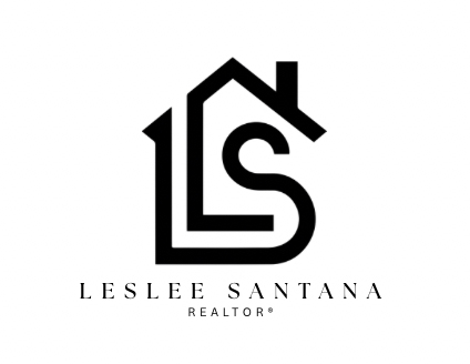 Leslee Santana Realtor logo, which looks like a house made from her initials.