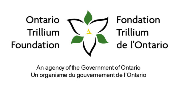 Ontario Trillium Foundation Logo - Logo du Fondation Trillium de l'Ontario. Features a stylized trillium in the middle with the foundation name in English and French to the left and right of the flower. Subheading reads "An agency of the Government of Ontario. Un organisme du gouvernement de l'Ontario