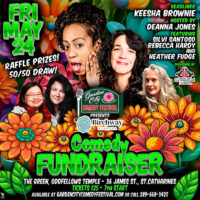 Poster advertising Friday May 24 Comedy Fundraiser. See details in this post for more information. 